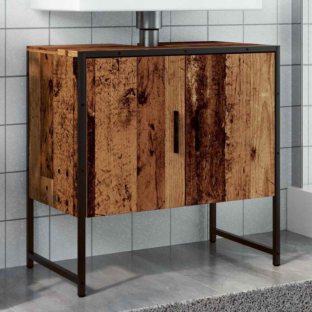 vidaXL Dulap pentru chiuvetă baie lemn vechi 60x33x60cm lemn prelucrat vidaXL Dulap pentru chiuvetă baie lemn vechi 60x33x60cm lemn prelucrat