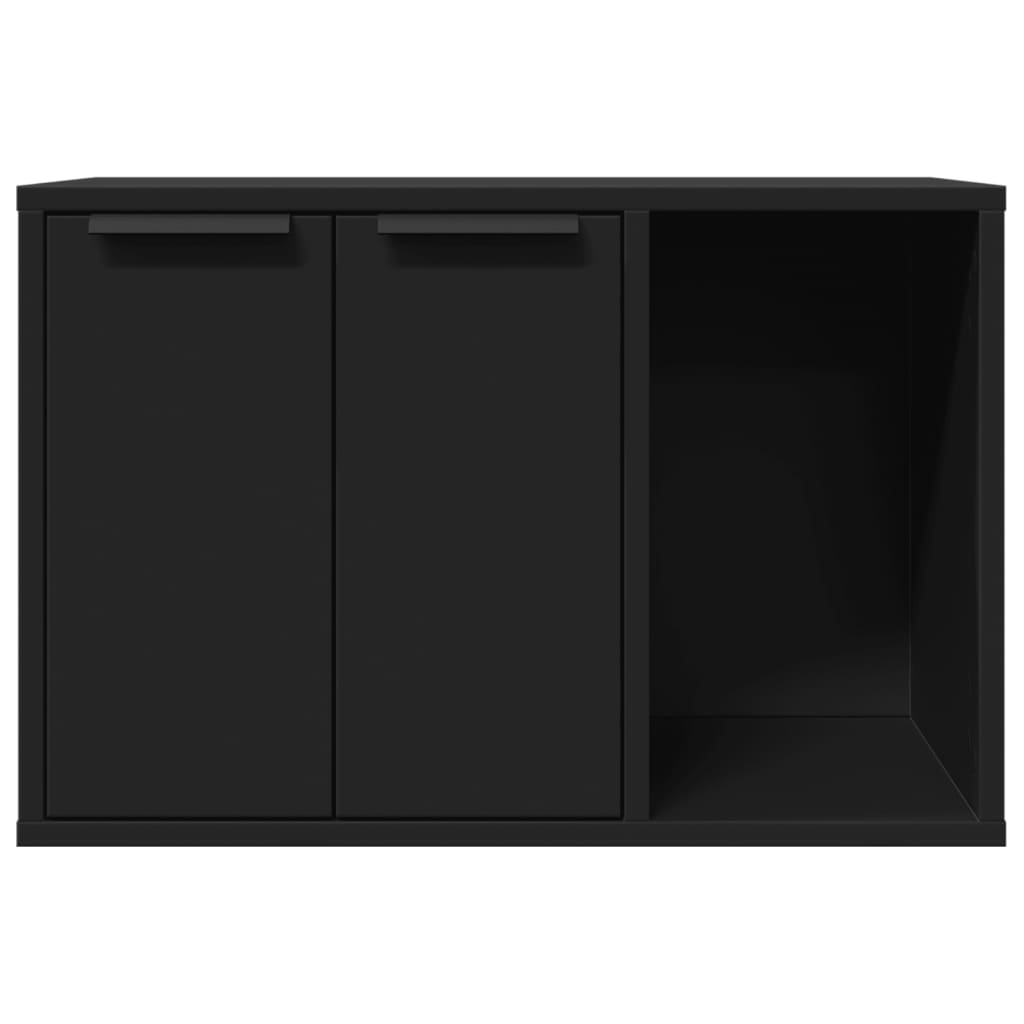 vidaXL Cutie litieră pisici negru 60x40x40 cm lemn prelucrat vidaXL Cutie litieră pisici negru 60x40x40 cm lemn prelucrat