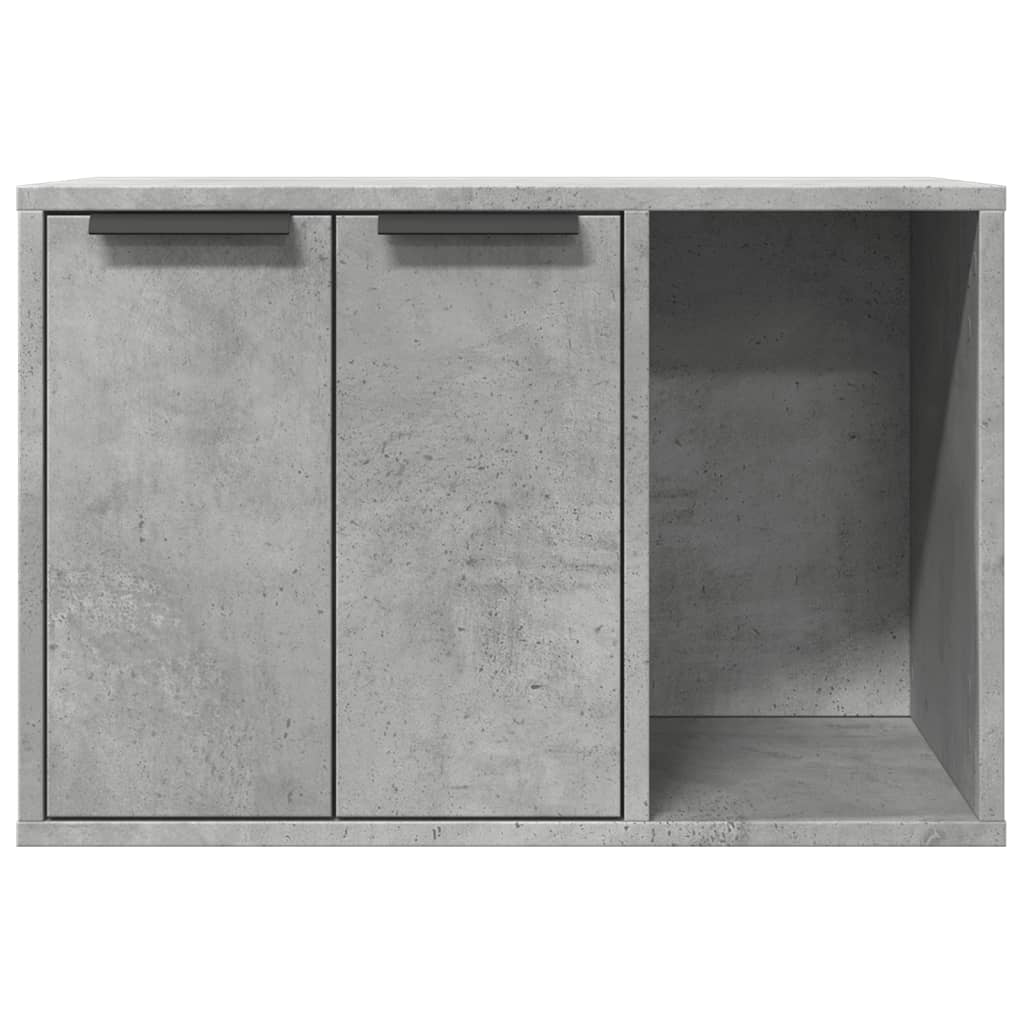 vidaXL Cutie litieră pisici gri beton 60x40x40 cm lemn prelucrat vidaXL Cutie litieră pisici gri beton 60x40x40 cm lemn prelucrat