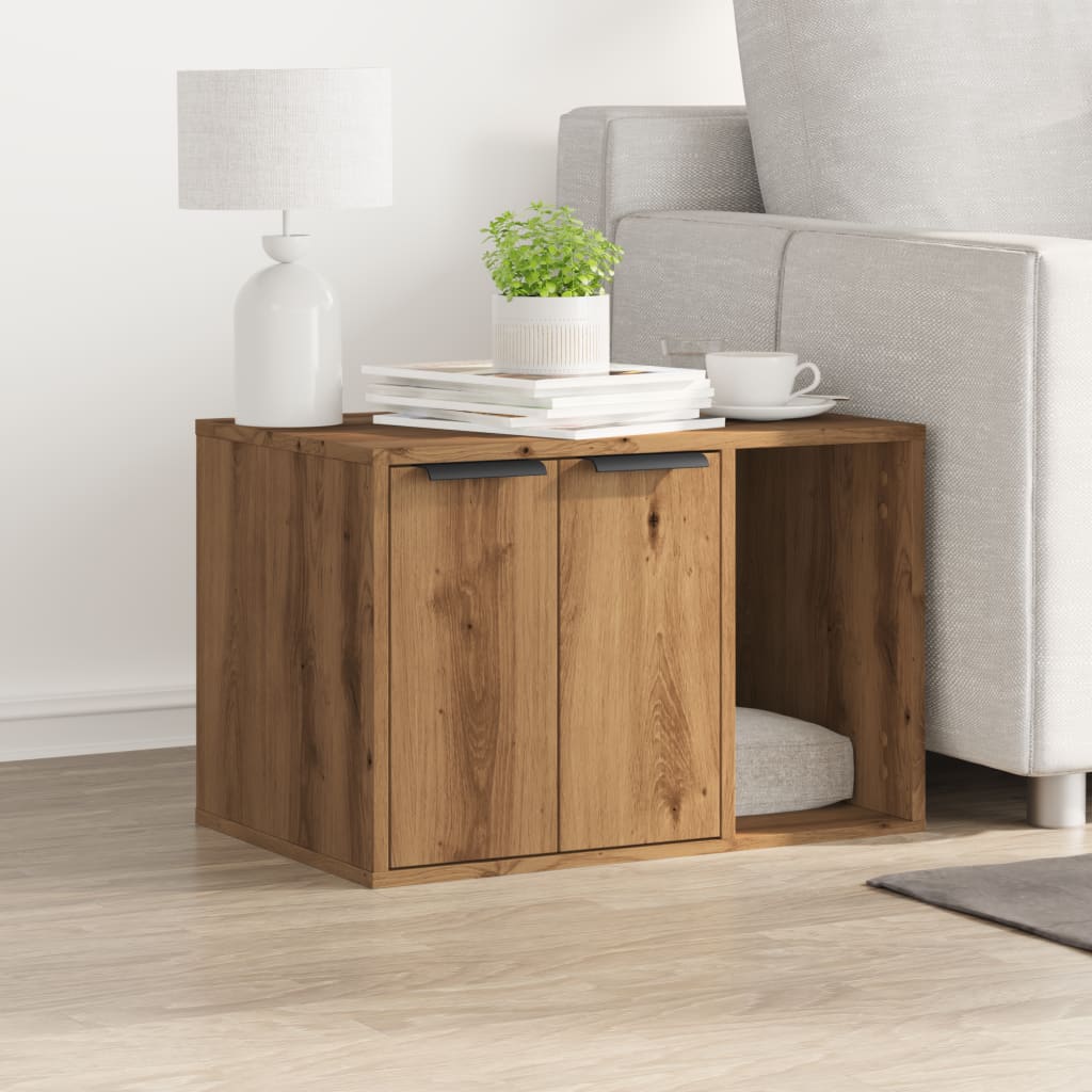 vidaXL Cutie litieră pisici stejar artizanal 60x40x40cm lemn prelucrat