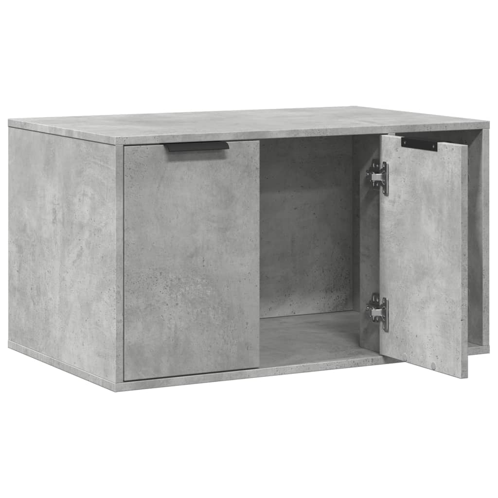 vidaXL Cutie litieră pisici gri beton 80x50x45 cm lemn prelucrat vidaXL Cutie litieră pisici gri beton 80x50x45 cm lemn prelucrat