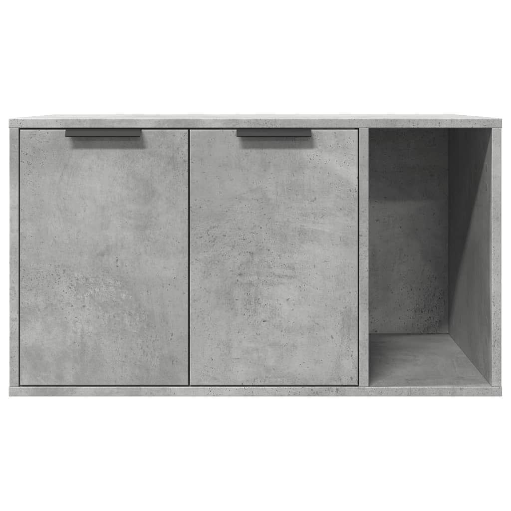 vidaXL Cutie litieră pisici gri beton 80x50x45 cm lemn prelucrat vidaXL Cutie litieră pisici gri beton 80x50x45 cm lemn prelucrat