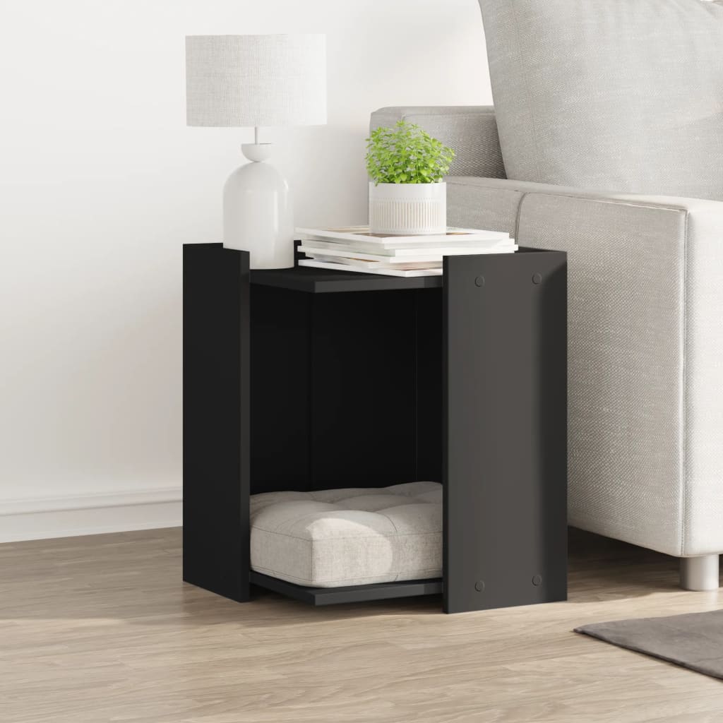 vidaXL Cutie litieră pisici negru 42x42x51 cm lemn prelucrat vidaXL Cutie litieră pisici negru 42x42x51 cm lemn prelucrat