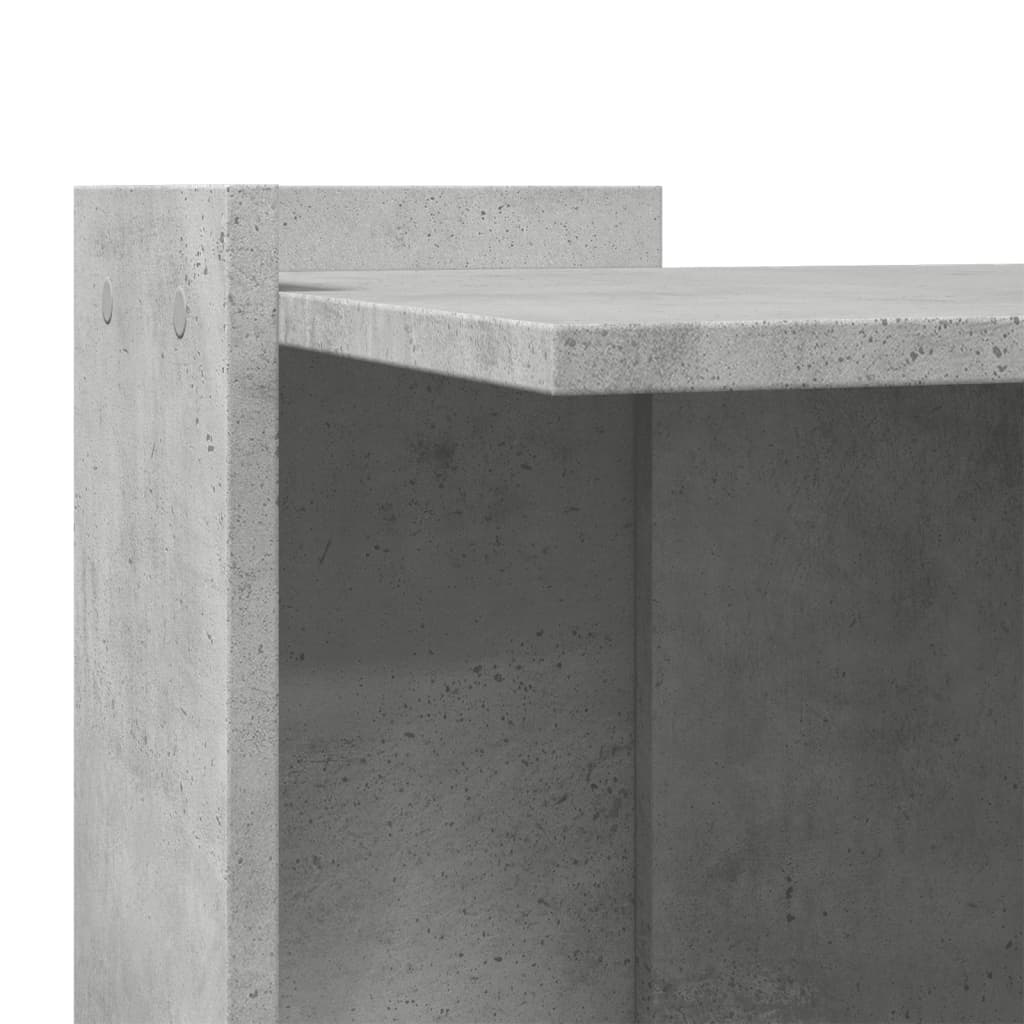 vidaXL Cutie litieră pisici gri beton 42x42x51 cm lemn prelucrat