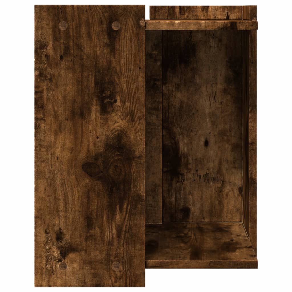 vidaXL Cutie litieră pisici stejar fumuriu 42x42x51 cm lemn prelucrat vidaXL Cutie litieră pisici stejar fumuriu 42x42x51 cm lemn prelucrat
