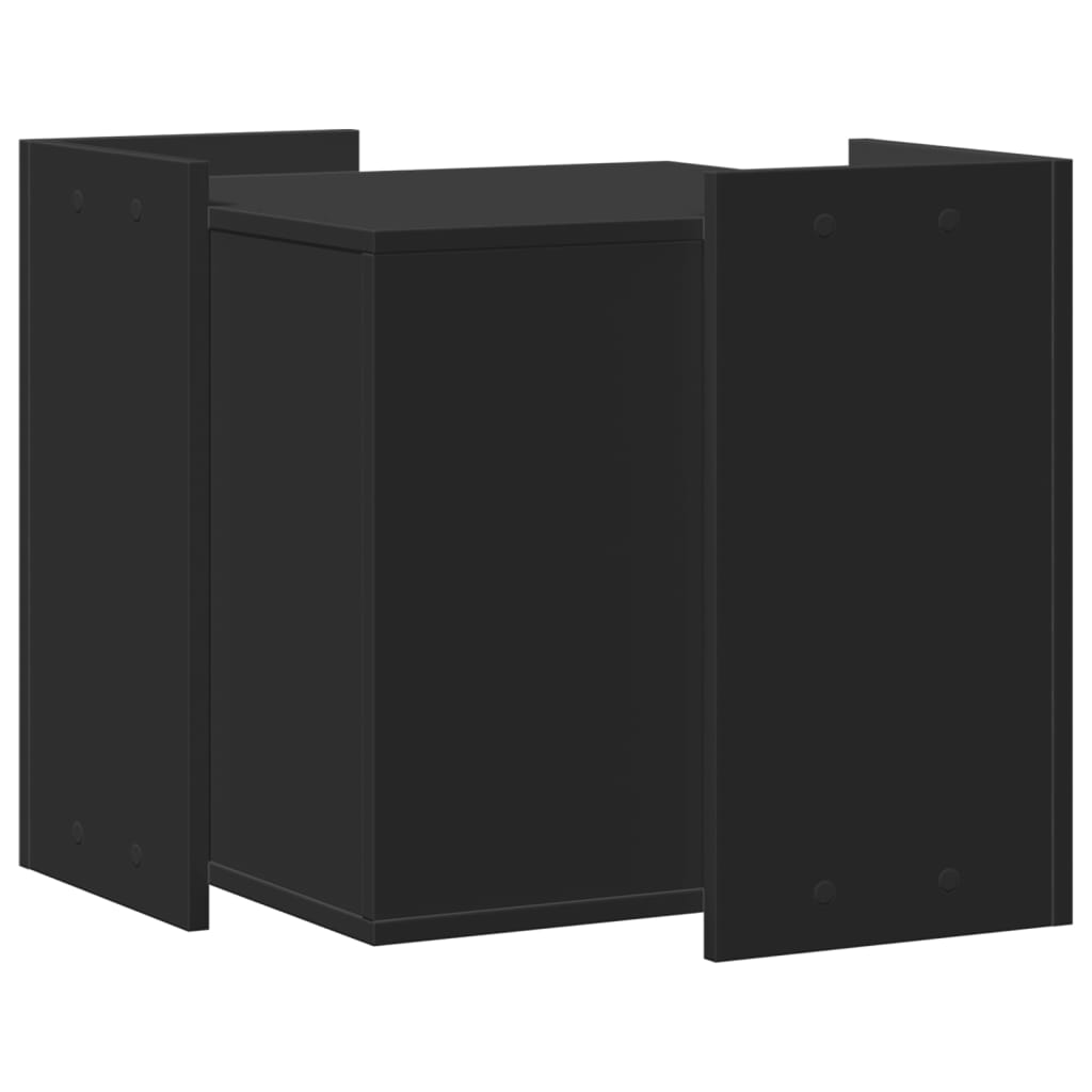 vidaXL Cutie litieră pisici negru 53x53x51 cm lemn prelucrat