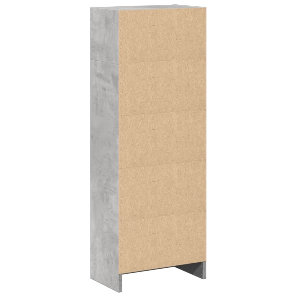 vidaXL Bibliotecă, gri beton, 40x24x109 cm, lemn prelucrat vidaXL Bibliotecă, gri beton, 40x24x109 cm, lemn prelucrat