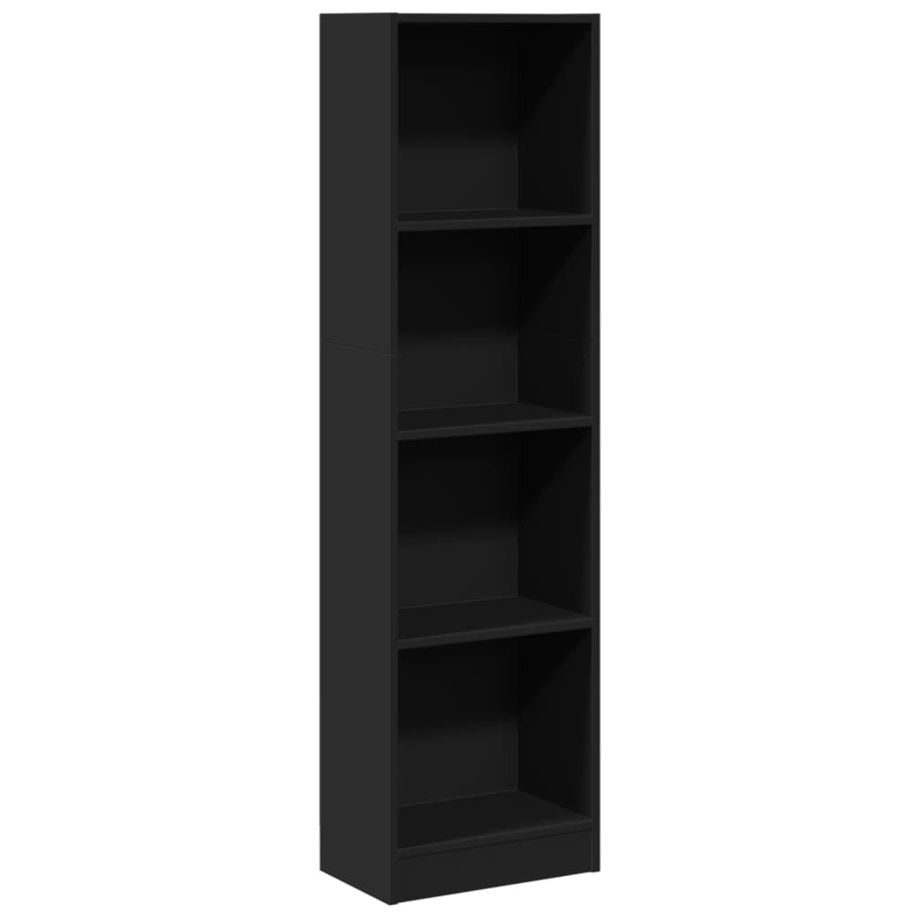 vidaXL Bibliotecă, negru, 40x24x143 cm, lemn prelucrat