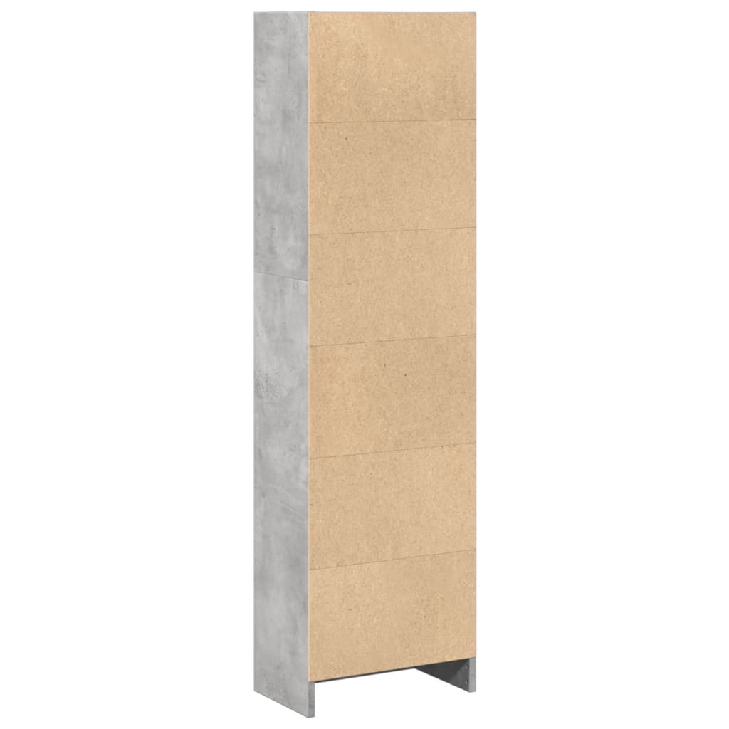 vidaXL Bibliotecă, gri beton, 40x24x143 cm, lemn prelucrat vidaXL Bibliotecă, gri beton, 40x24x143 cm, lemn prelucrat