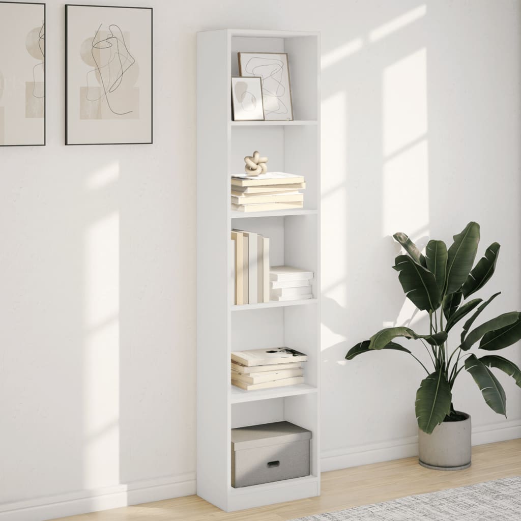 vidaXL Bibliotecă, alb, 40x24x176 cm, lemn prelucrat vidaXL Bibliotecă, alb, 40x24x176 cm, lemn prelucrat