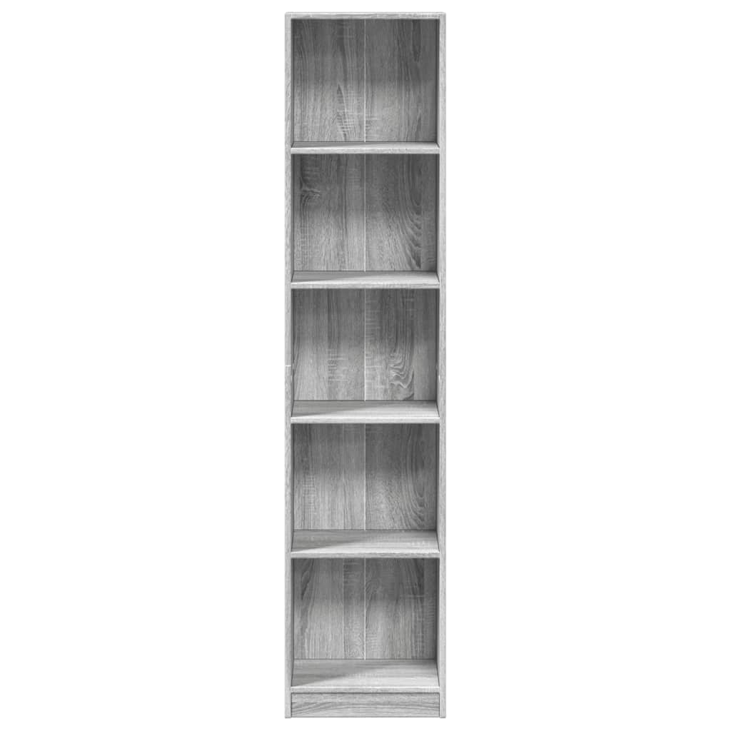 vidaXL Bibliotecă, gri sonoma, 40x24x176 cm, lemn prelucrat vidaXL Bibliotecă, gri sonoma, 40x24x176 cm, lemn prelucrat