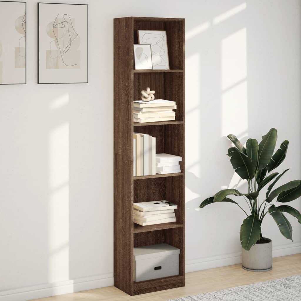 vidaXL Bibliotecă, stejar maro, 40x24x176 cm, lemn prelucrat