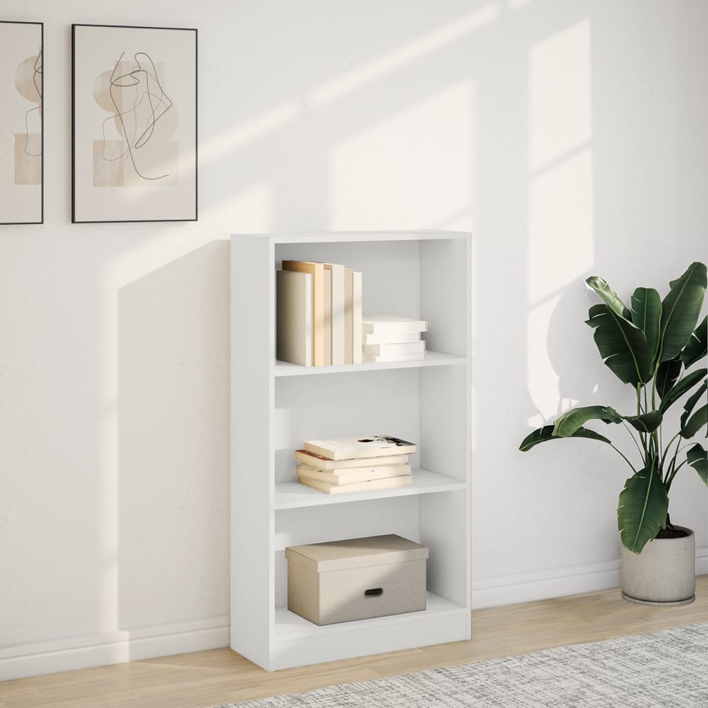 vidaXL Bibliotecă, alb, 60x24x109 cm, lemn prelucrat vidaXL Bibliotecă, alb, 60x24x109 cm, lemn prelucrat