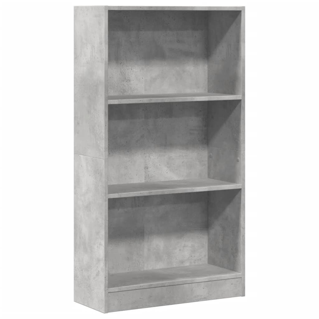 vidaXL Bibliotecă, gri beton, 60x24x109 cm, lemn prelucrat vidaXL Bibliotecă, gri beton, 60x24x109 cm, lemn prelucrat