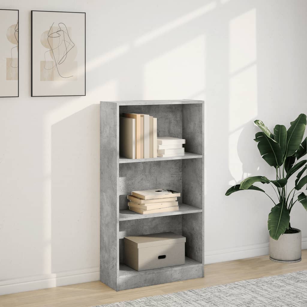 vidaXL Bibliotecă, gri beton, 60x24x109 cm, lemn prelucrat vidaXL Bibliotecă, gri beton, 60x24x109 cm, lemn prelucrat