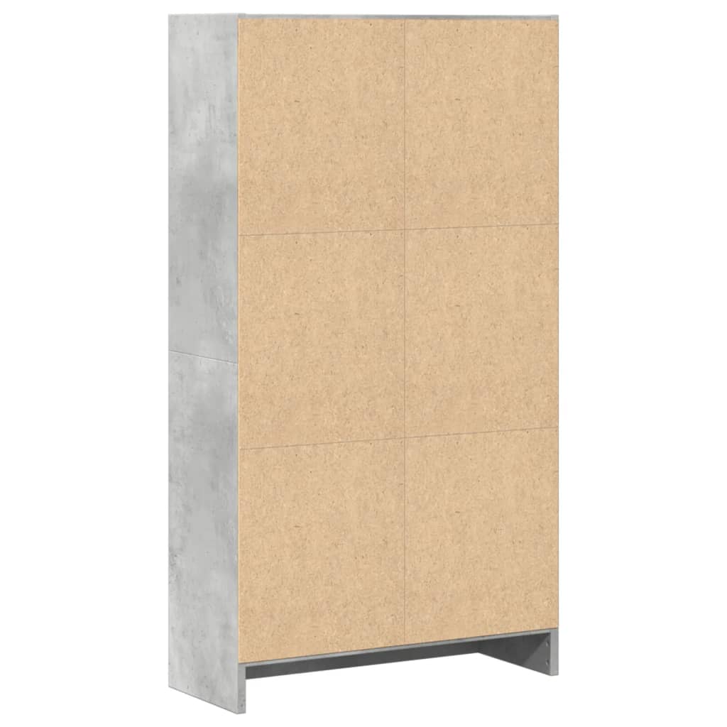 vidaXL Bibliotecă, gri beton, 60x24x109 cm, lemn prelucrat vidaXL Bibliotecă, gri beton, 60x24x109 cm, lemn prelucrat