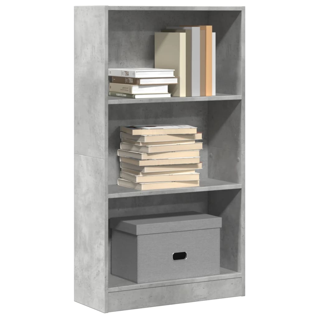 vidaXL Bibliotecă, gri beton, 60x24x109 cm, lemn prelucrat vidaXL Bibliotecă, gri beton, 60x24x109 cm, lemn prelucrat