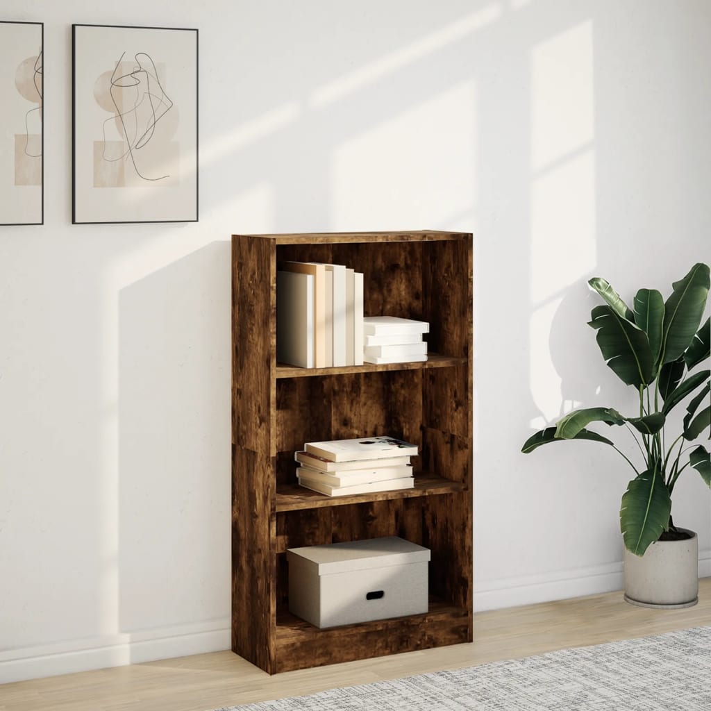 vidaXL Bibliotecă, stejar fumuriu, 60x24x109 cm, lemn prelucrat vidaXL Bibliotecă, stejar fumuriu, 60x24x109 cm, lemn prelucrat