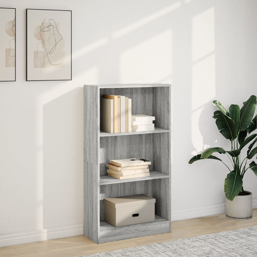 vidaXL Bibliotecă, gri sonoma, 60x24x109 cm, lemn prelucrat vidaXL Bibliotecă, gri sonoma, 60x24x109 cm, lemn prelucrat