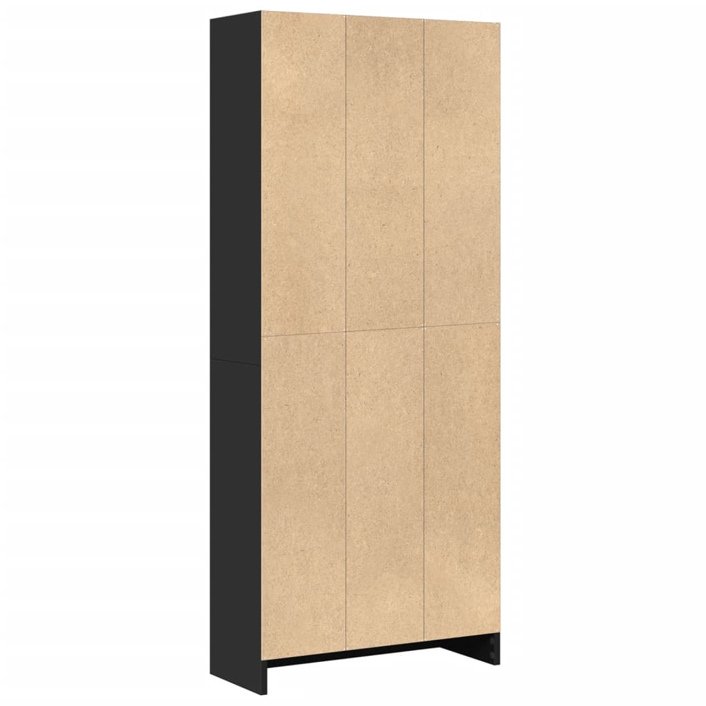 vidaXL Bibliotecă, negru, 60x24x143 cm, lemn prelucrat vidaXL Bibliotecă, negru, 60x24x143 cm, lemn prelucrat