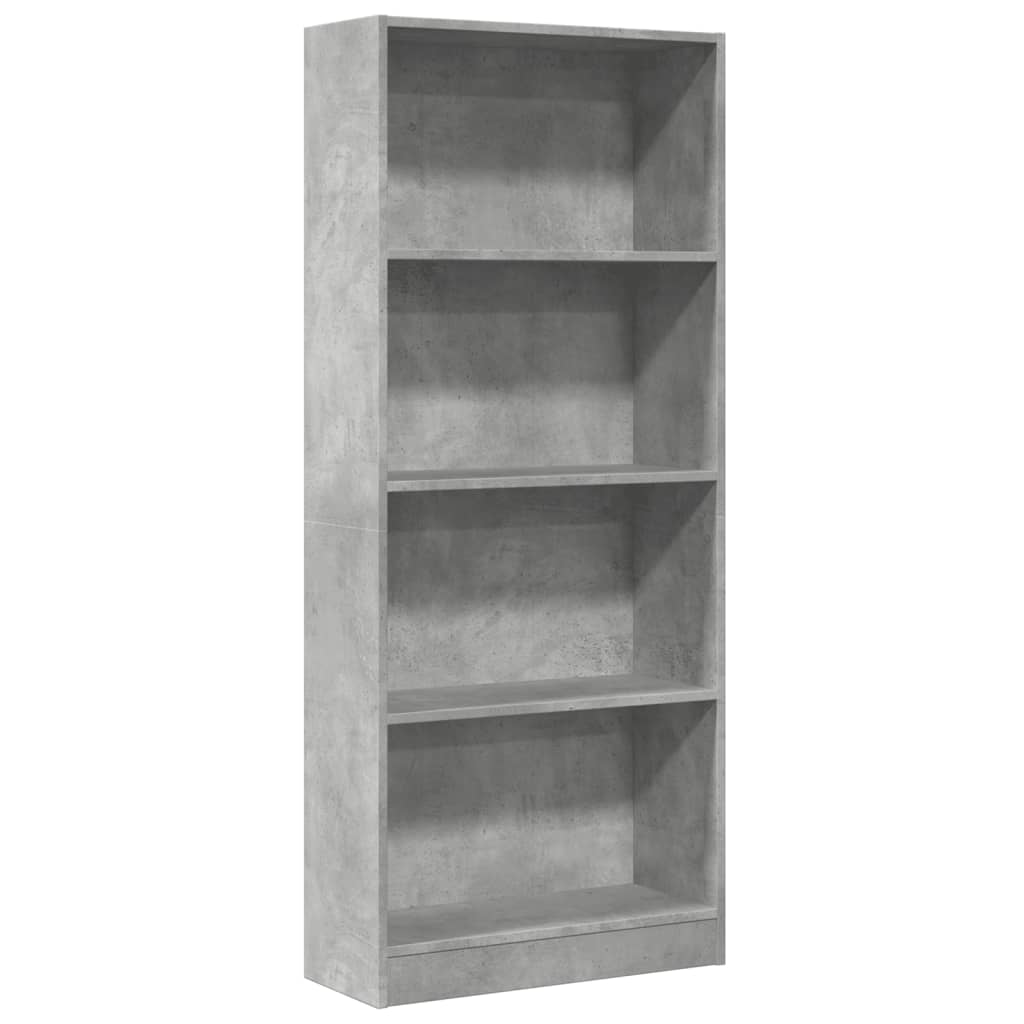 vidaXL Bibliotecă, gri beton, 60x24x143 cm, lemn prelucrat vidaXL Bibliotecă, gri beton, 60x24x143 cm, lemn prelucrat