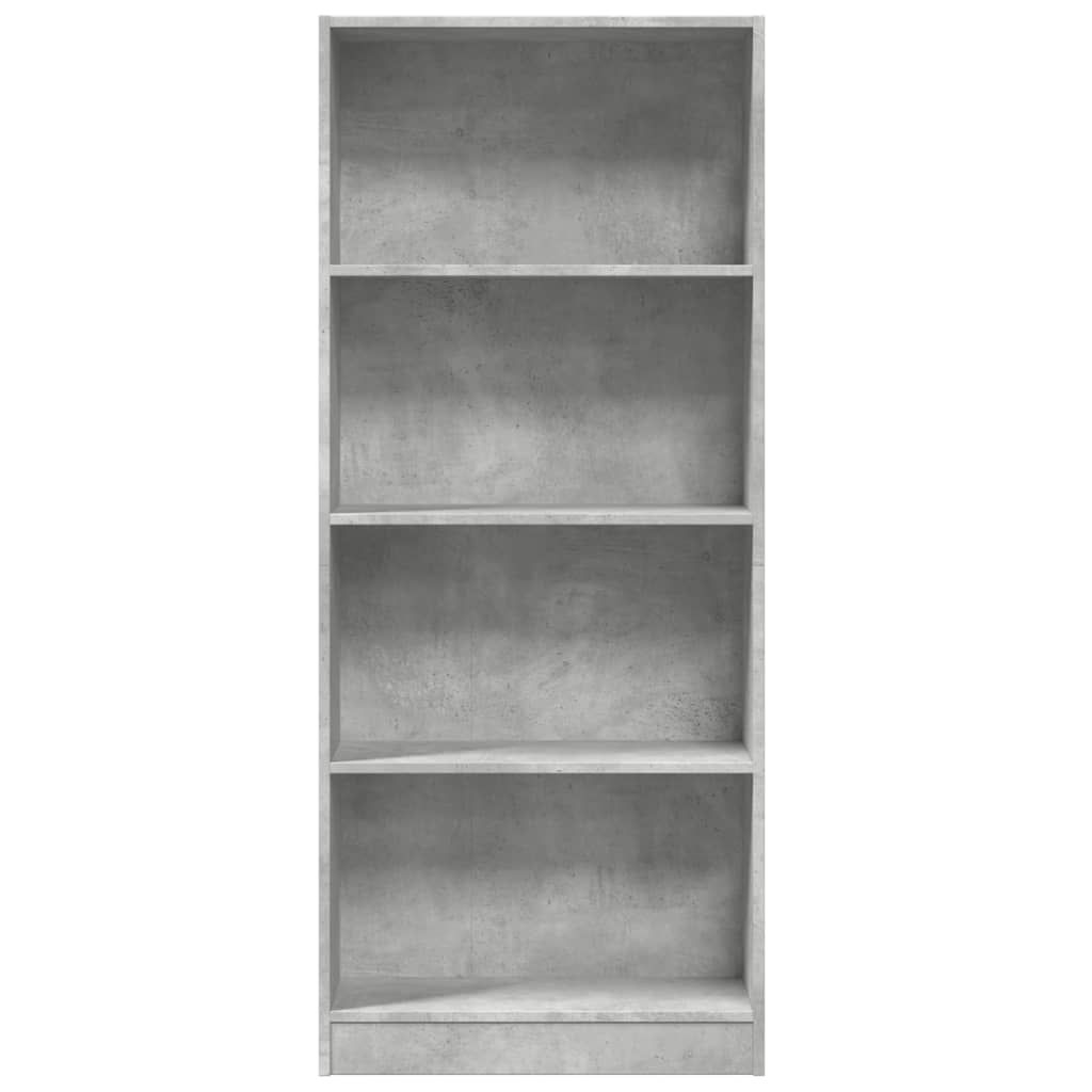 vidaXL Bibliotecă, gri beton, 60x24x143 cm, lemn prelucrat vidaXL Bibliotecă, gri beton, 60x24x143 cm, lemn prelucrat