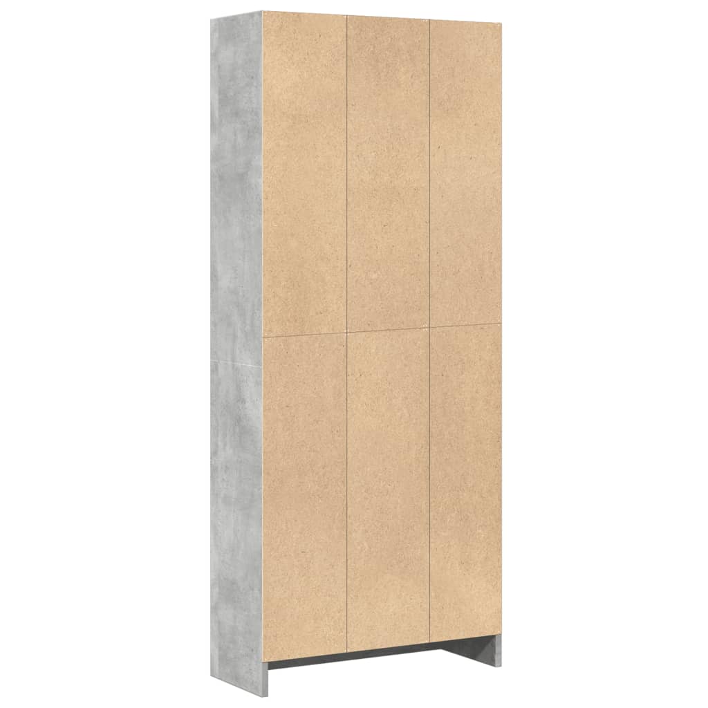 vidaXL Bibliotecă, gri beton, 60x24x143 cm, lemn prelucrat vidaXL Bibliotecă, gri beton, 60x24x143 cm, lemn prelucrat