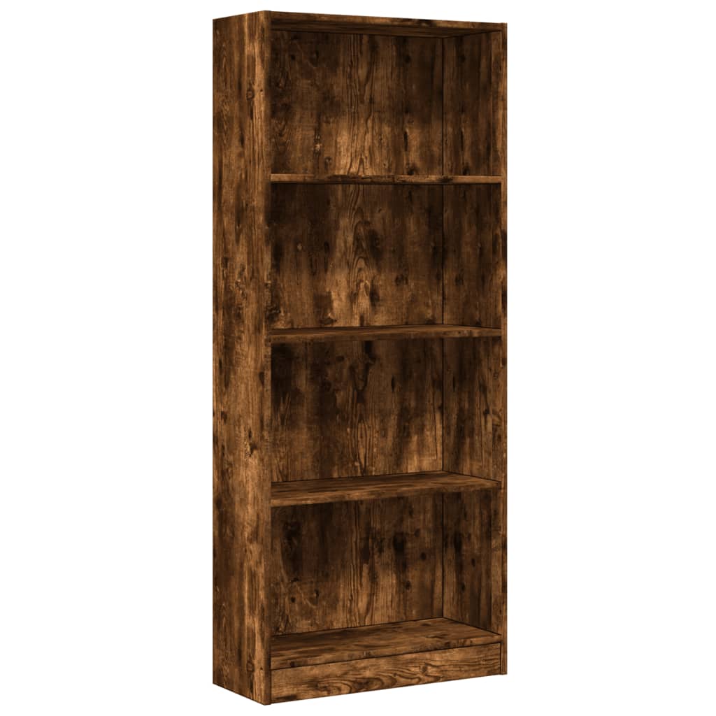 vidaXL Bibliotecă, stejar fumuriu, 60x24x143 cm, lemn prelucrat vidaXL Bibliotecă, stejar fumuriu, 60x24x143 cm, lemn prelucrat