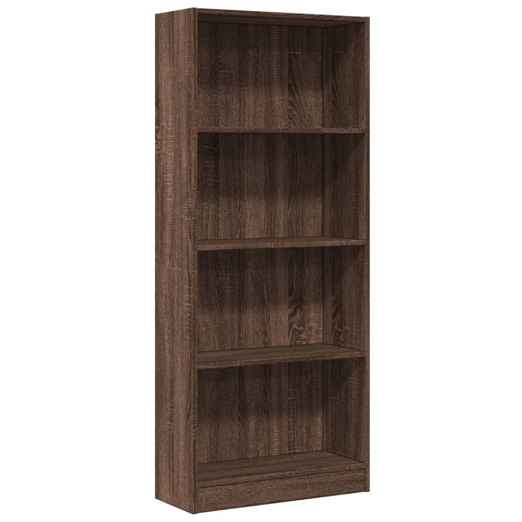 vidaXL Bibliotecă, stejar maro, 60x24x143 cm, lemn prelucrat vidaXL Bibliotecă, stejar maro, 60x24x143 cm, lemn prelucrat