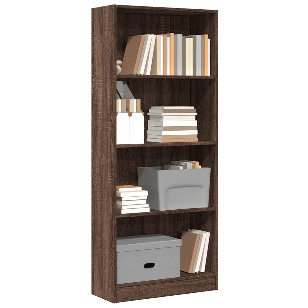 vidaXL Bibliotecă, stejar maro, 60x24x143 cm, lemn prelucrat vidaXL Bibliotecă, stejar maro, 60x24x143 cm, lemn prelucrat
