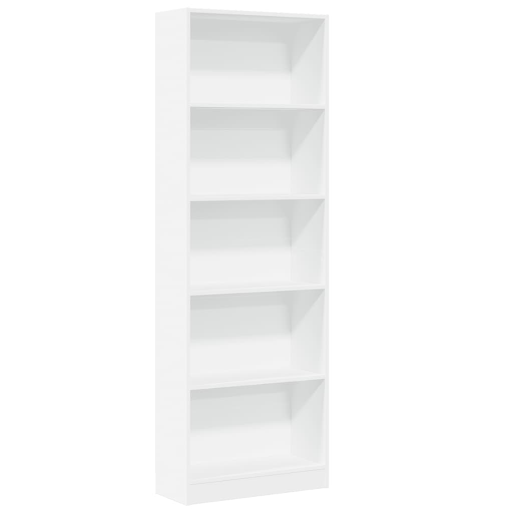 vidaXL Bibliotecă, alb, 60x24x176 cm, lemn prelucrat vidaXL Bibliotecă, alb, 60x24x176 cm, lemn prelucrat