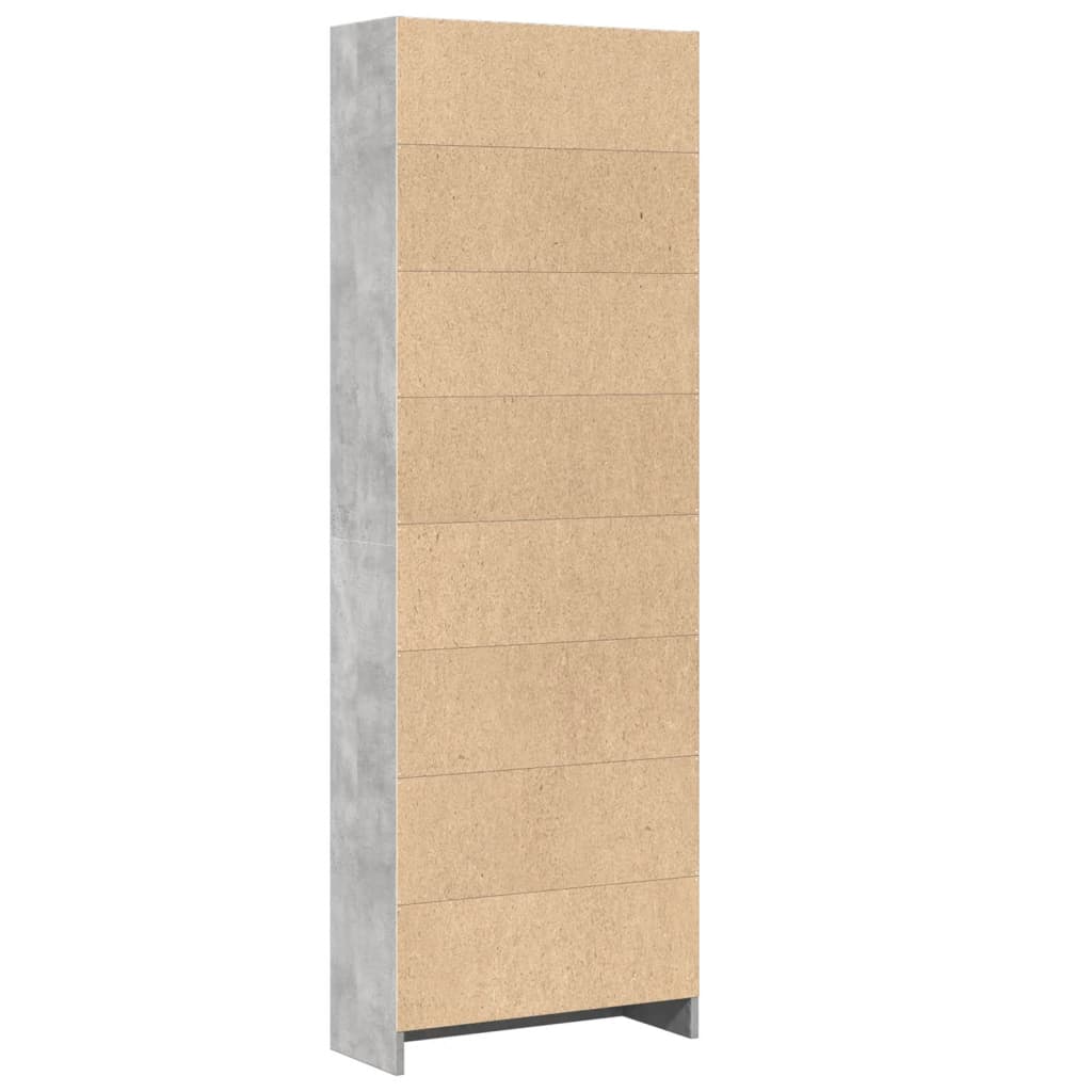 vidaXL Bibliotecă, gri beton, 60x24x176 cm, lemn prelucrat vidaXL Bibliotecă, gri beton, 60x24x176 cm, lemn prelucrat