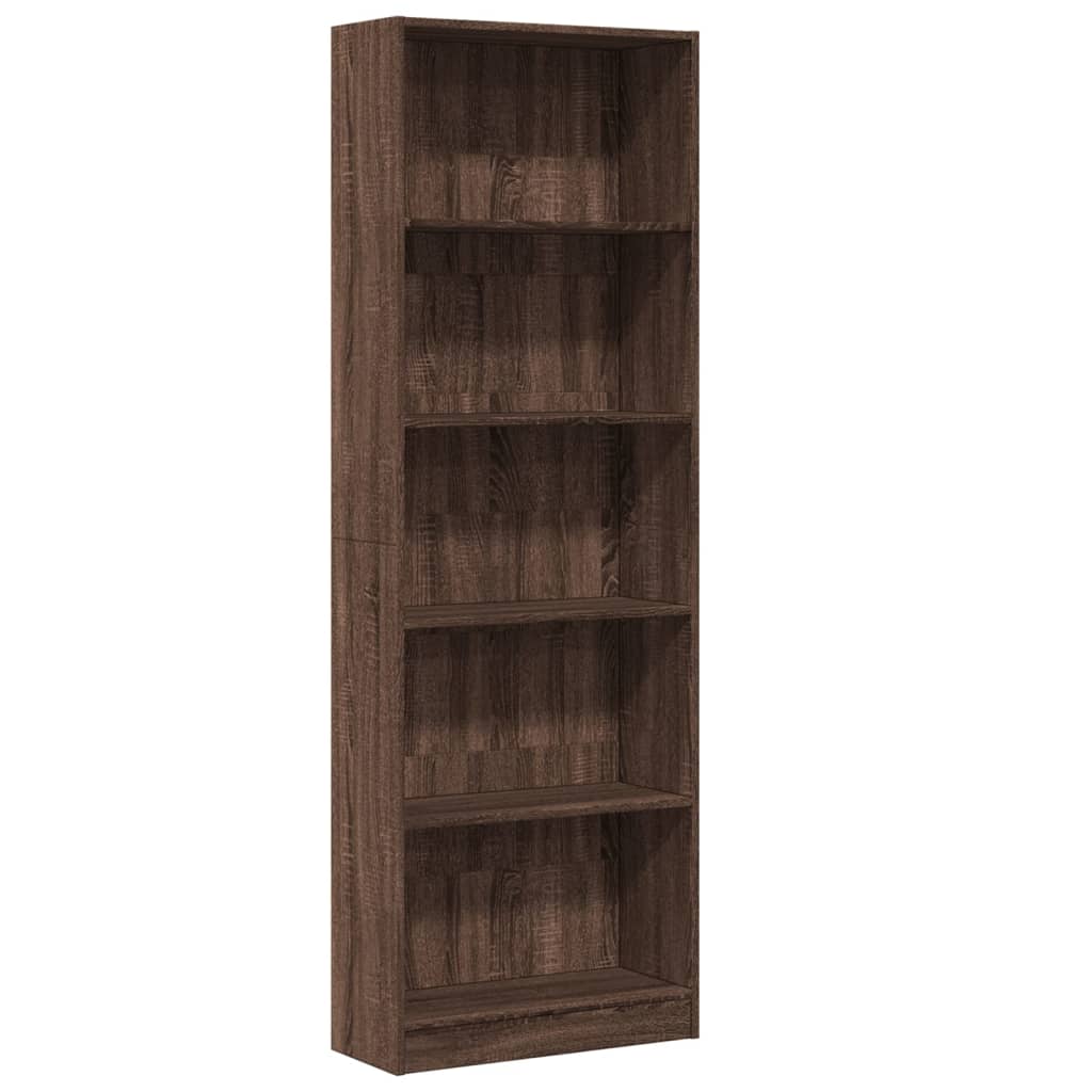 vidaXL Bibliotecă, stejar maro, 60x24x176 cm, lemn prelucrat vidaXL Bibliotecă, stejar maro, 60x24x176 cm, lemn prelucrat