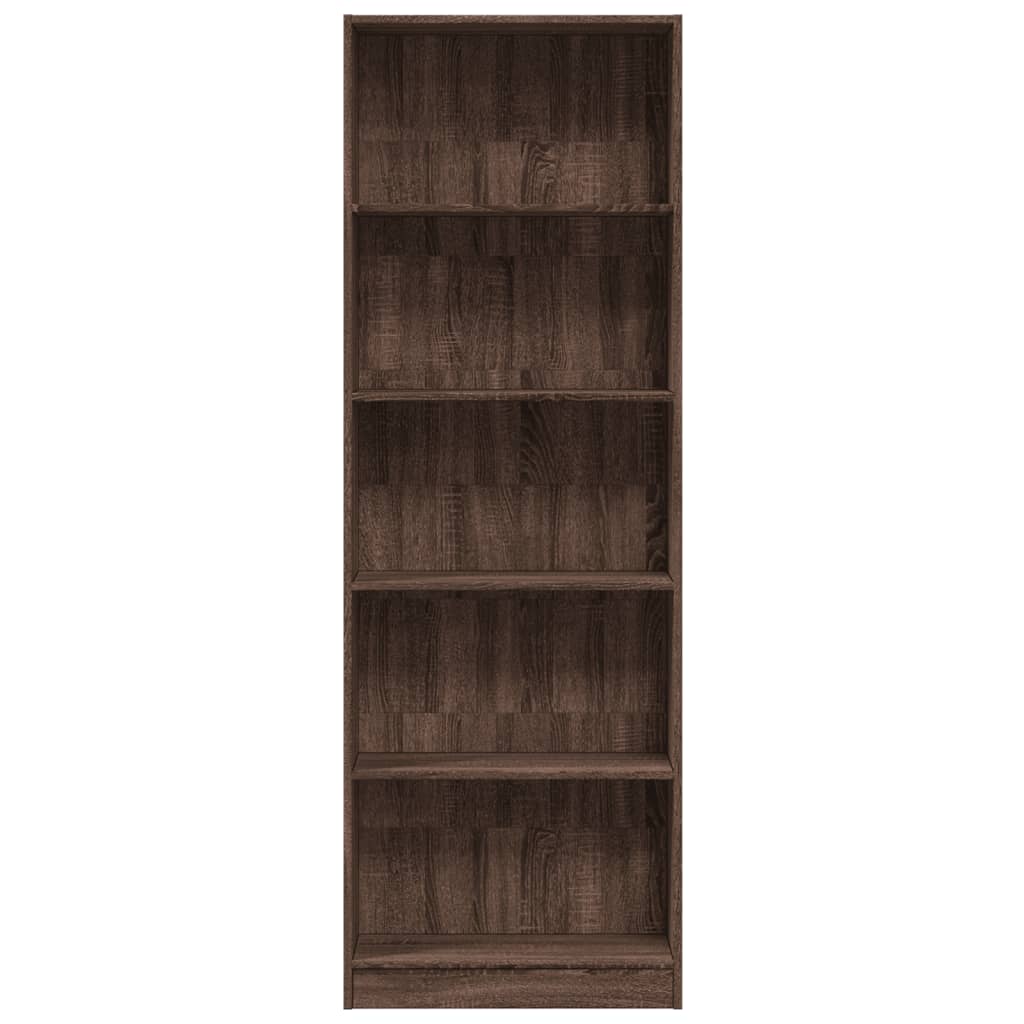 vidaXL Bibliotecă, stejar maro, 60x24x176 cm, lemn prelucrat vidaXL Bibliotecă, stejar maro, 60x24x176 cm, lemn prelucrat