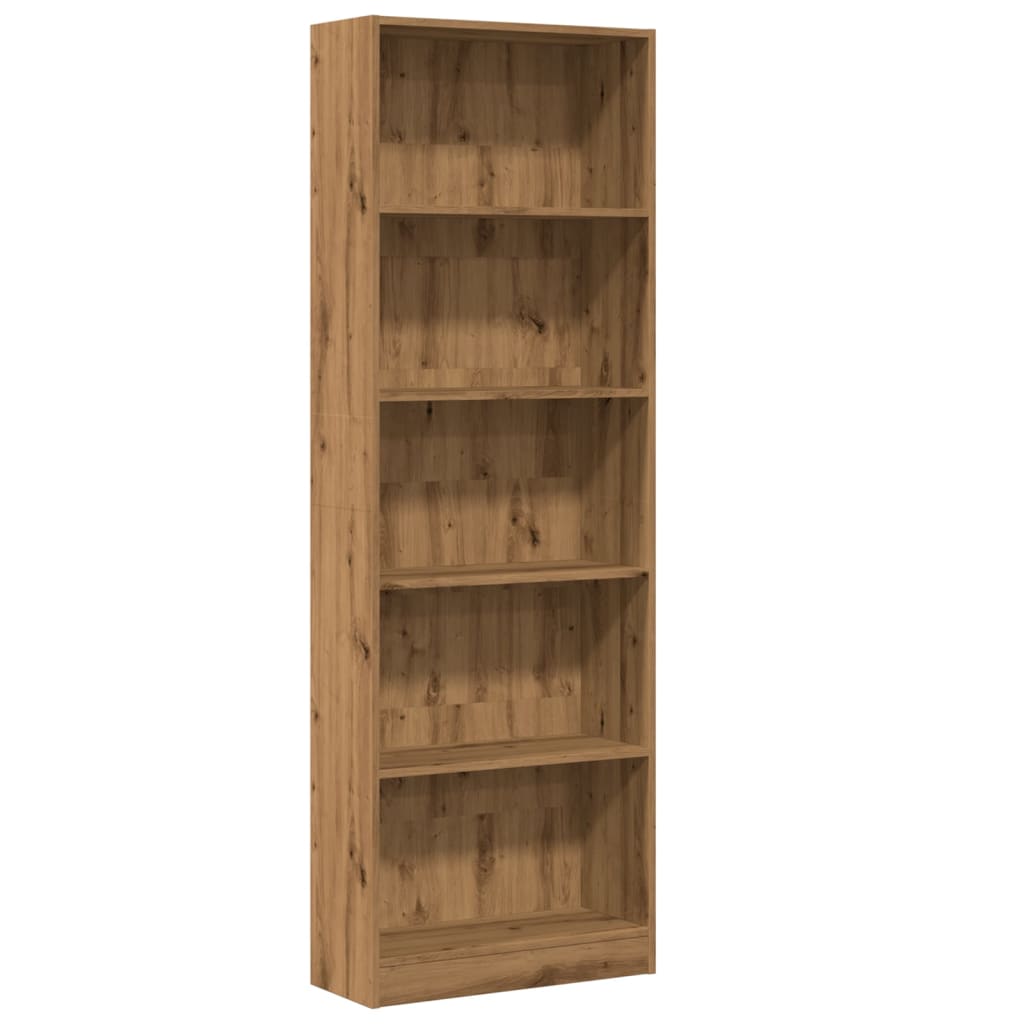 vidaXL Bibliotecă, stejar artizanal, 60x24x176 cm, lemn prelucrat vidaXL Bibliotecă, stejar artizanal, 60x24x176 cm, lemn prelucrat