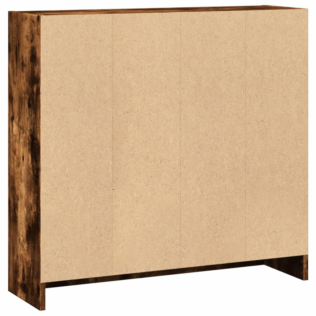 vidaXL Bibliotecă, stejar fumuriu, 80x24x76 cm, lemn prelucrat
