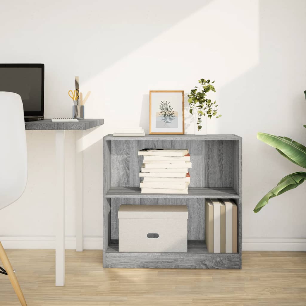 vidaXL Bibliotecă, gri sonoma, 80x24x76 cm, lemn prelucrat vidaXL Bibliotecă, gri sonoma, 80x24x76 cm, lemn prelucrat