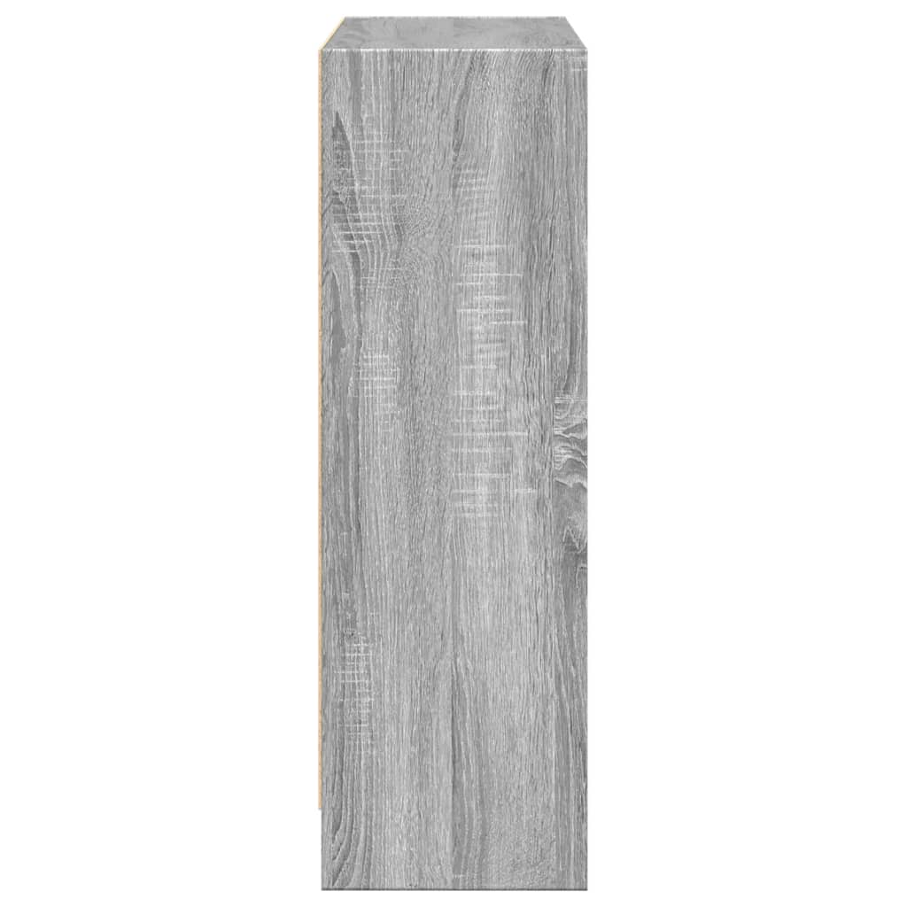 vidaXL Bibliotecă, gri sonoma, 80x24x76 cm, lemn prelucrat vidaXL Bibliotecă, gri sonoma, 80x24x76 cm, lemn prelucrat