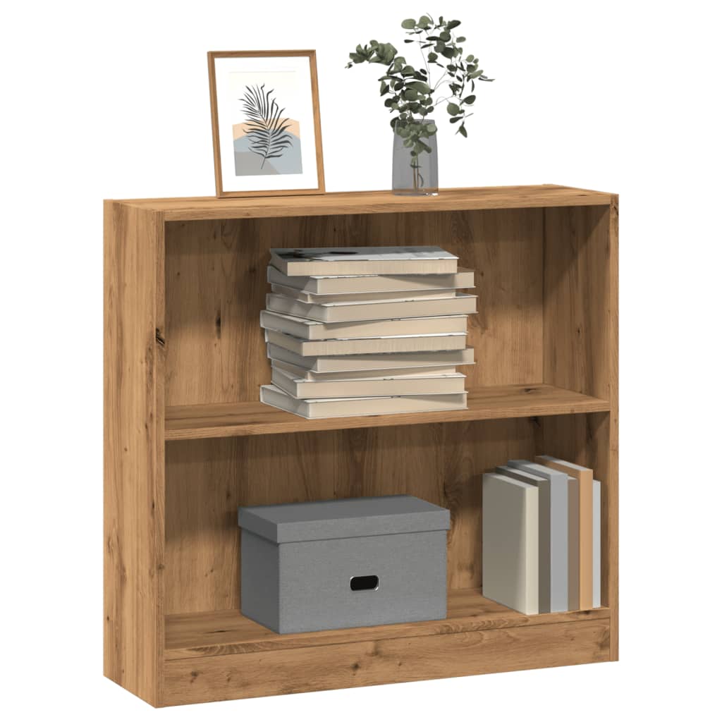 vidaXL Bibliotecă, stejar artizanal, 80x24x76 cm, lemn prelucrat vidaXL Bibliotecă, stejar artizanal, 80x24x76 cm, lemn prelucrat