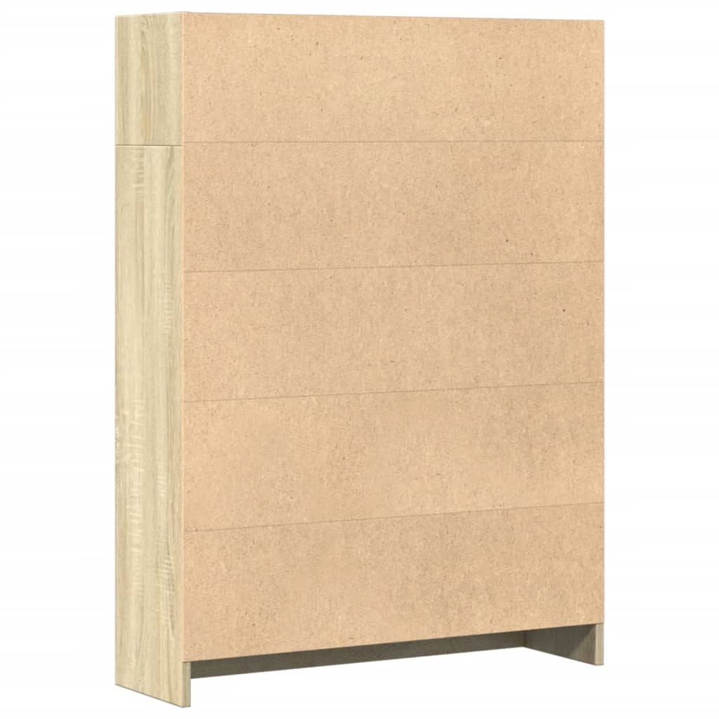 vidaXL Bibliotecă, stejar sonoma, 80x24x109 cm, lemn prelucrat vidaXL Bibliotecă, stejar sonoma, 80x24x109 cm, lemn prelucrat