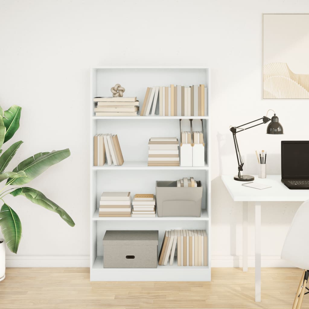 vidaXL Bibliotecă, alb, 80x24x143 cm, lemn prelucrat vidaXL Bibliotecă, alb, 80x24x143 cm, lemn prelucrat
