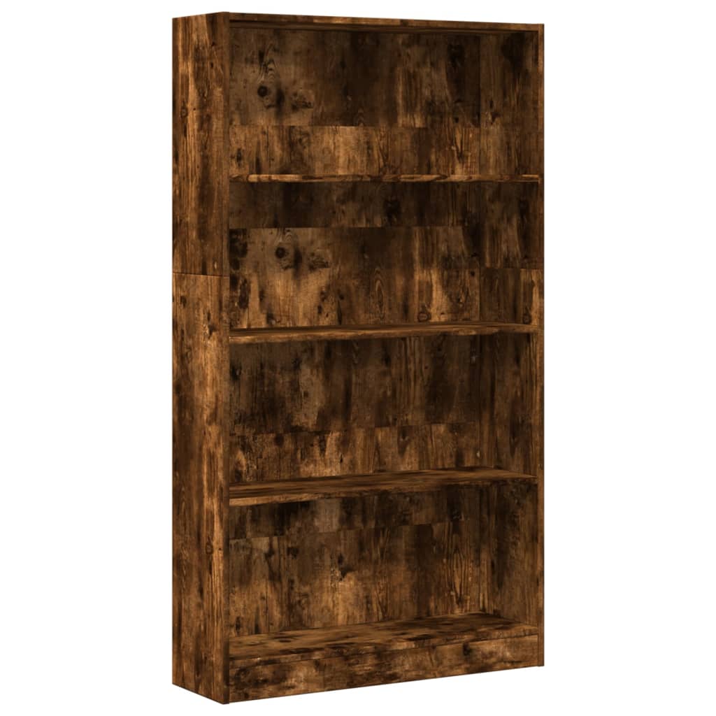 vidaXL Bibliotecă, stejar fumuriu, 80x24x143 cm, lemn prelucrat