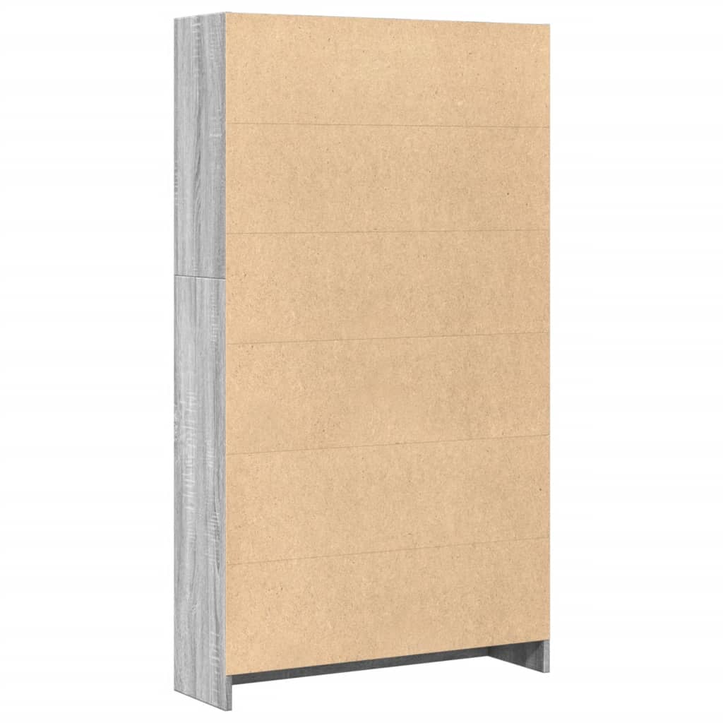 vidaXL Bibliotecă, gri sonoma, 80x24x143 cm, lemn prelucrat vidaXL Bibliotecă, gri sonoma, 80x24x143 cm, lemn prelucrat