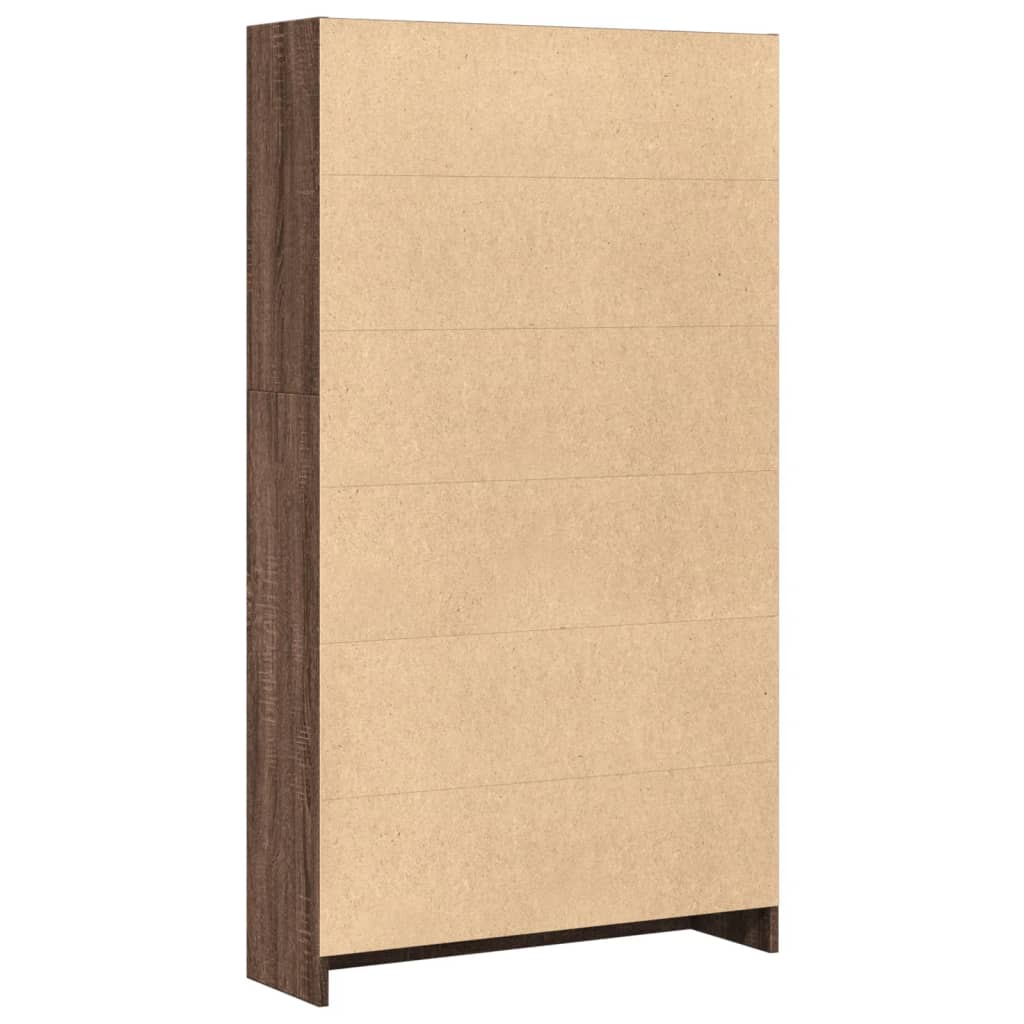 vidaXL Bibliotecă, stejar maro, 80x24x143 cm, lemn prelucrat vidaXL Bibliotecă, stejar maro, 80x24x143 cm, lemn prelucrat