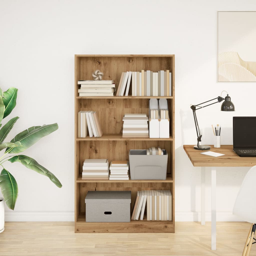 vidaXL Bibliotecă, stejar artizanal, 80x24x143 cm, lemn prelucrat vidaXL Bibliotecă, stejar artizanal, 80x24x143 cm, lemn prelucrat