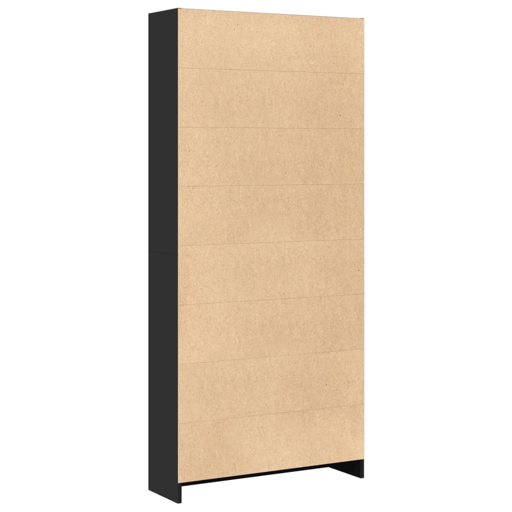 vidaXL Bibliotecă, negru, 80x24x176 cm, lemn prelucrat vidaXL Bibliotecă, negru, 80x24x176 cm, lemn prelucrat