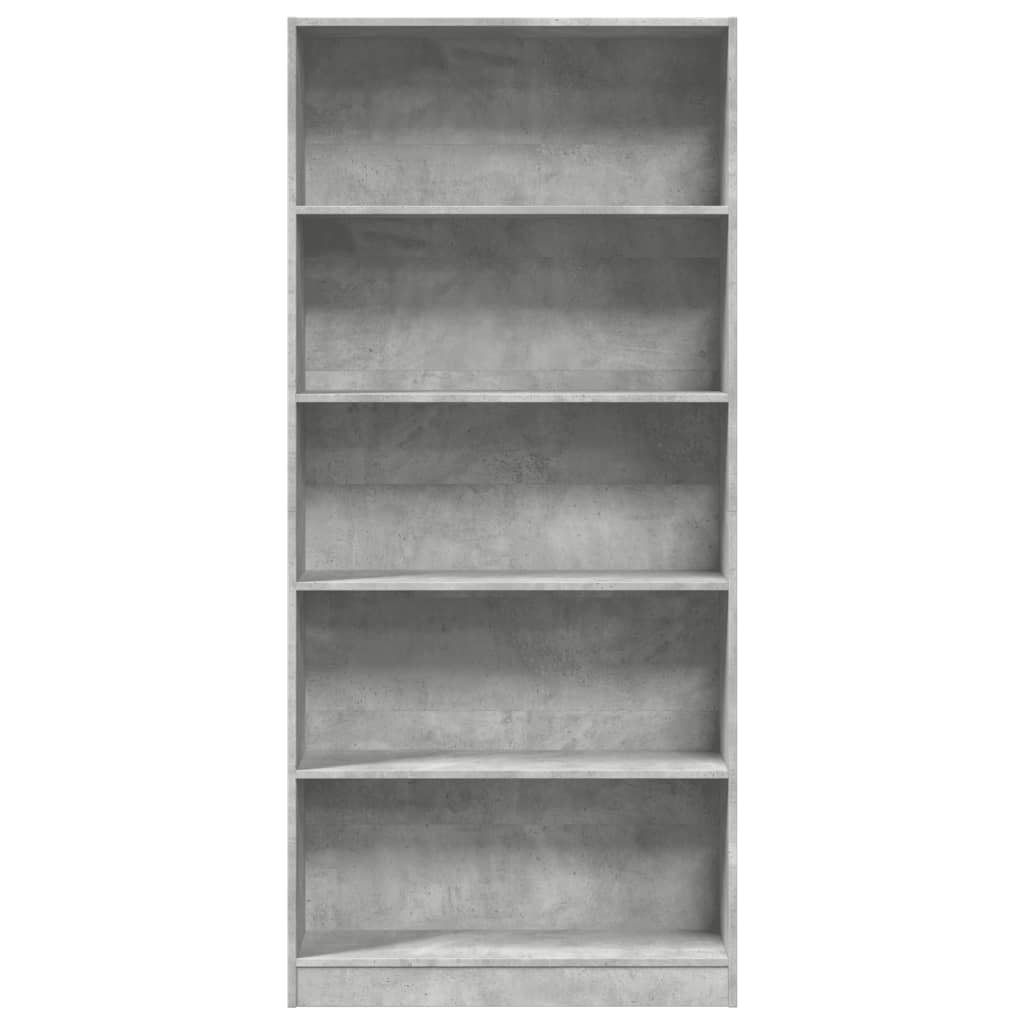 vidaXL Bibliotecă, gri beton, 80x24x176 cm, lemn prelucrat vidaXL Bibliotecă, gri beton, 80x24x176 cm, lemn prelucrat