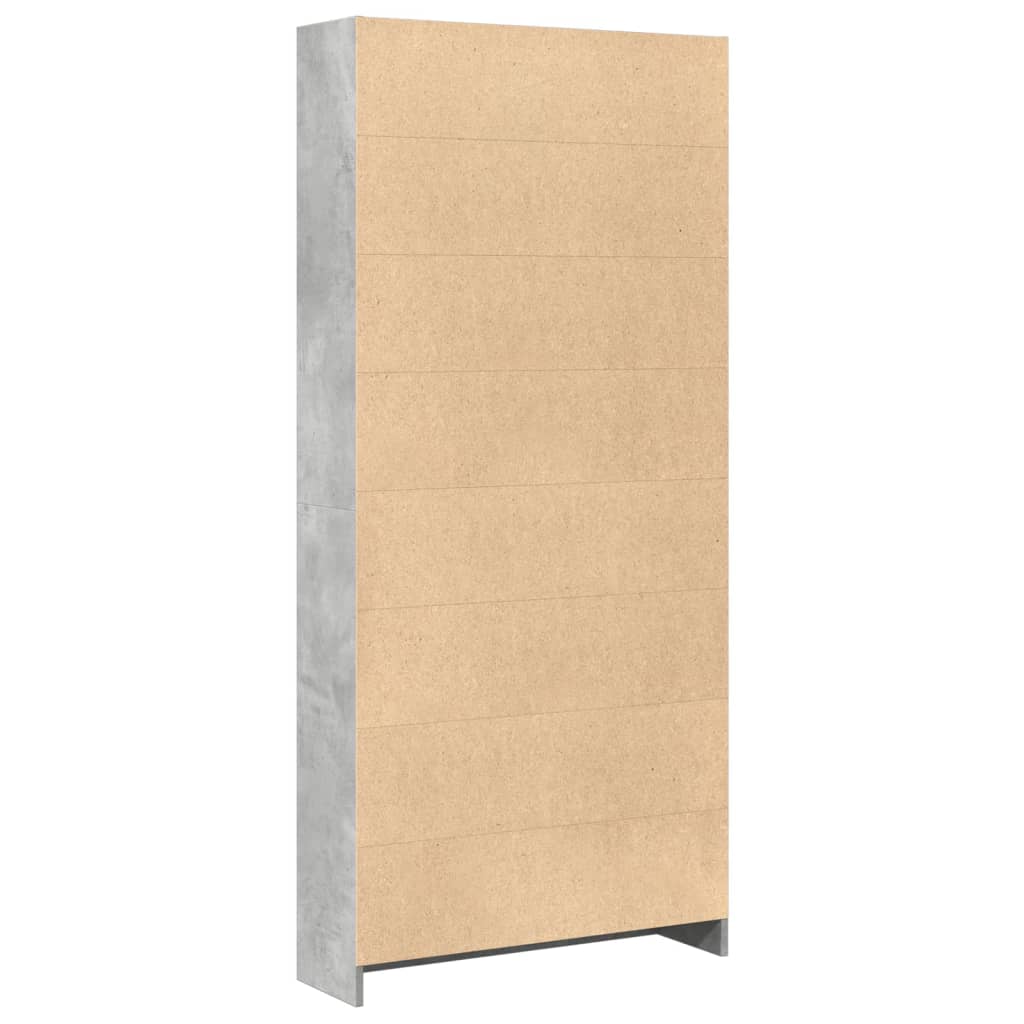 vidaXL Bibliotecă, gri beton, 80x24x176 cm, lemn prelucrat vidaXL Bibliotecă, gri beton, 80x24x176 cm, lemn prelucrat