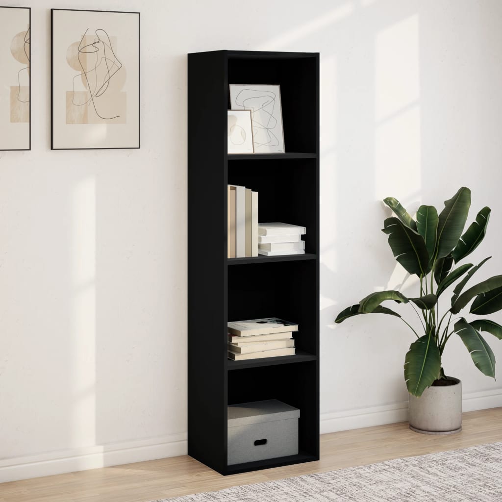 vidaXL Bibliotecă, negru, 40x30x152 cm, lemn prelucrat vidaXL Bibliotecă, negru, 40x30x152 cm, lemn prelucrat