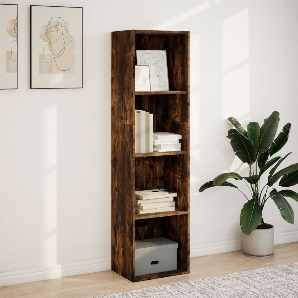 vidaXL Bibliotecă, stejar fumuriu, 40x30x152 cm, lemn prelucrat vidaXL Bibliotecă, stejar fumuriu, 40x30x152 cm, lemn prelucrat